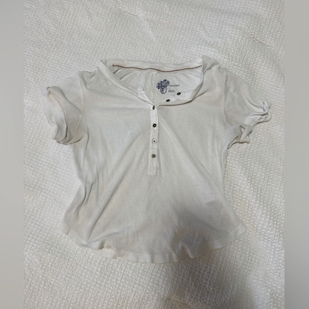 Anthropology Pilcro white button up top